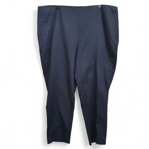 J Jill Pants Womens 20 Navy Blue Essential Cotton Stretch Pull On Elastic Waist